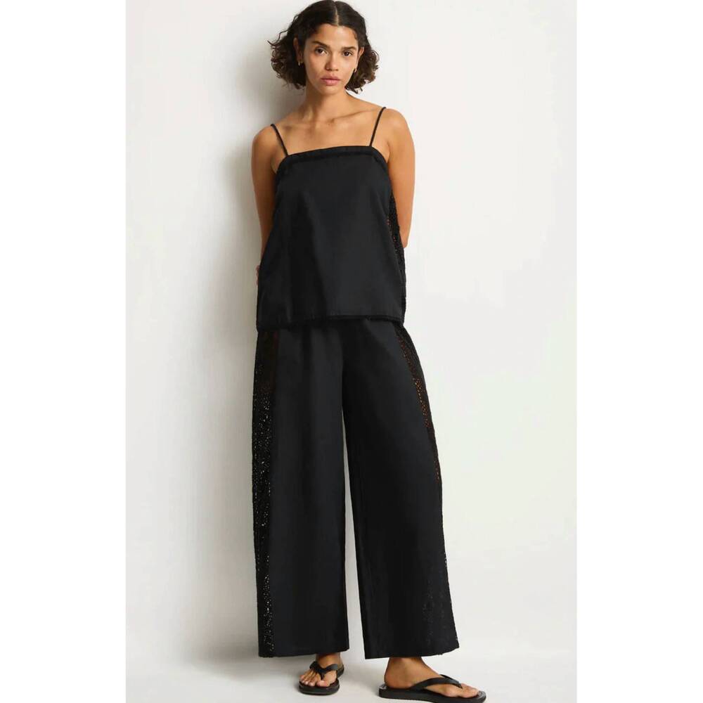 NEW SEA LEVEL AUSTRALIA shore linen tank in black